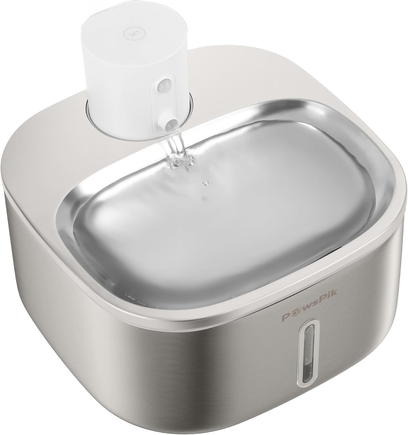 Stainless Steel Cat Water Fountain with Motion Sensor Features