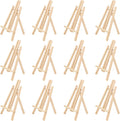 Kinlink 11.8 in Tall Wood Easels for Display Set of 12 - Compact