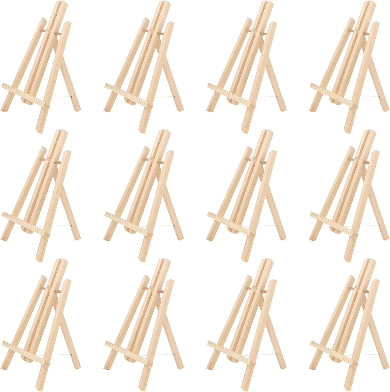 Kinlink 11.8 Inch Tall Wood Easels for Display Set of 12