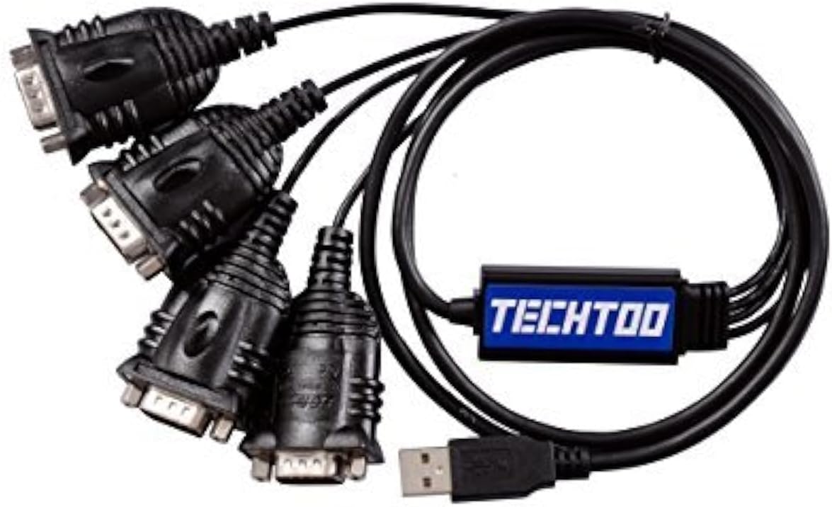 4 Port USB to RS232 Serial Adapter for Multiple Devices