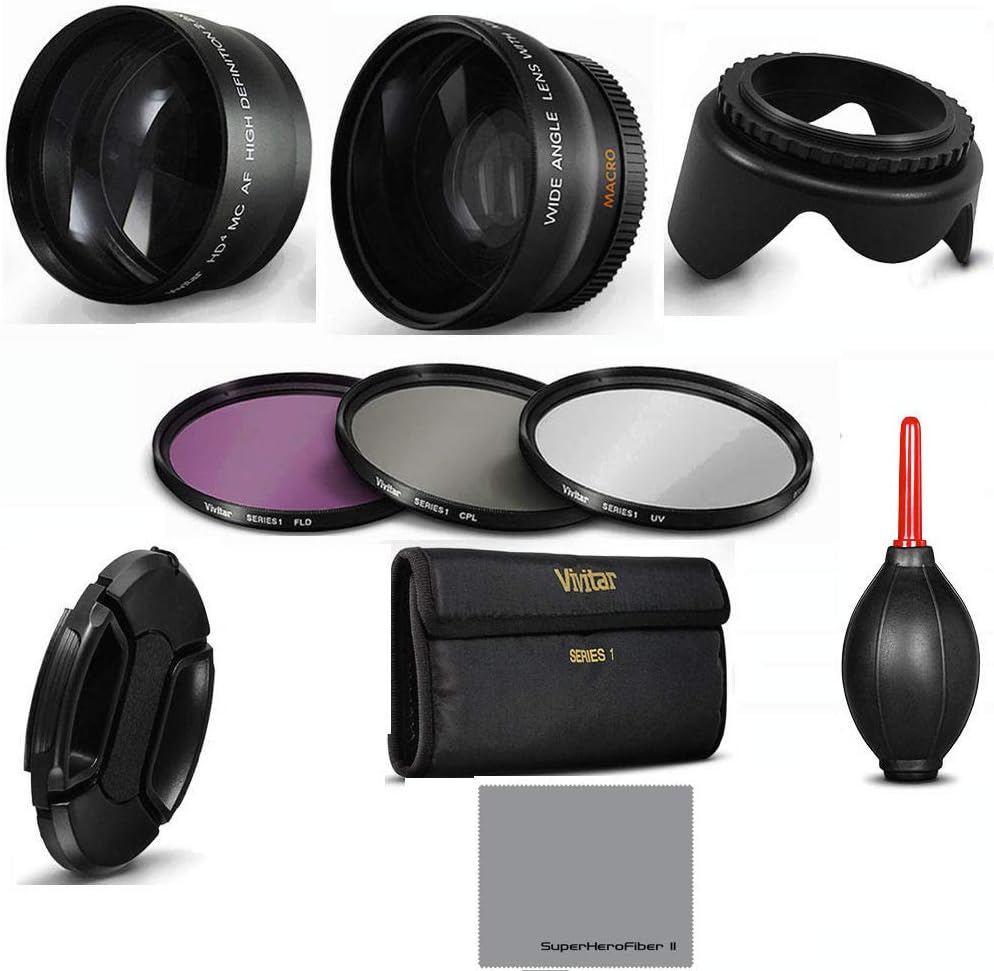 Wide Angle Lens and Macro Lens Kit for Nikon DSLR Cameras