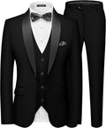 MAGE MALE Men's Slim Fit 5 Piece Suit with Shawl Lapel - Sharp Fit