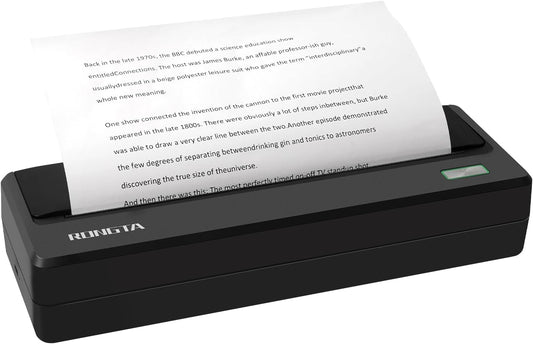 Rongta Wireless Travel Printer, 300DPI Bluetooth, US Letter size support