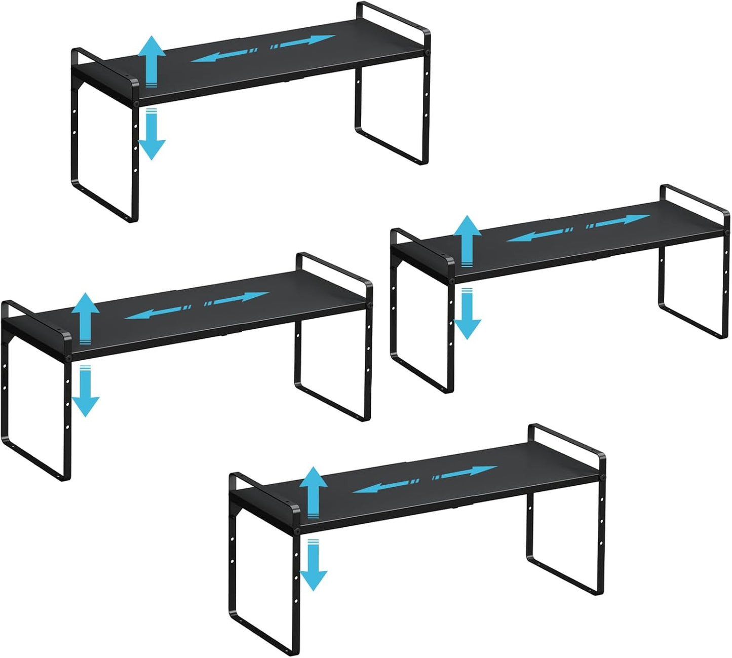Adjustable Kitchen Cabinet Shelf Organizers for Space Saving
