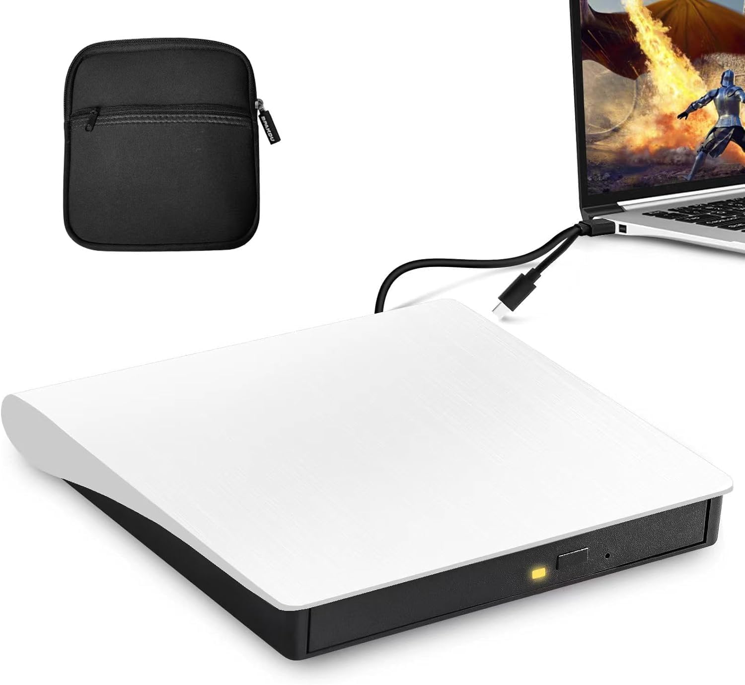 Portable USB CD/DVD Drive for Laptop - Burn CDs Anywhere