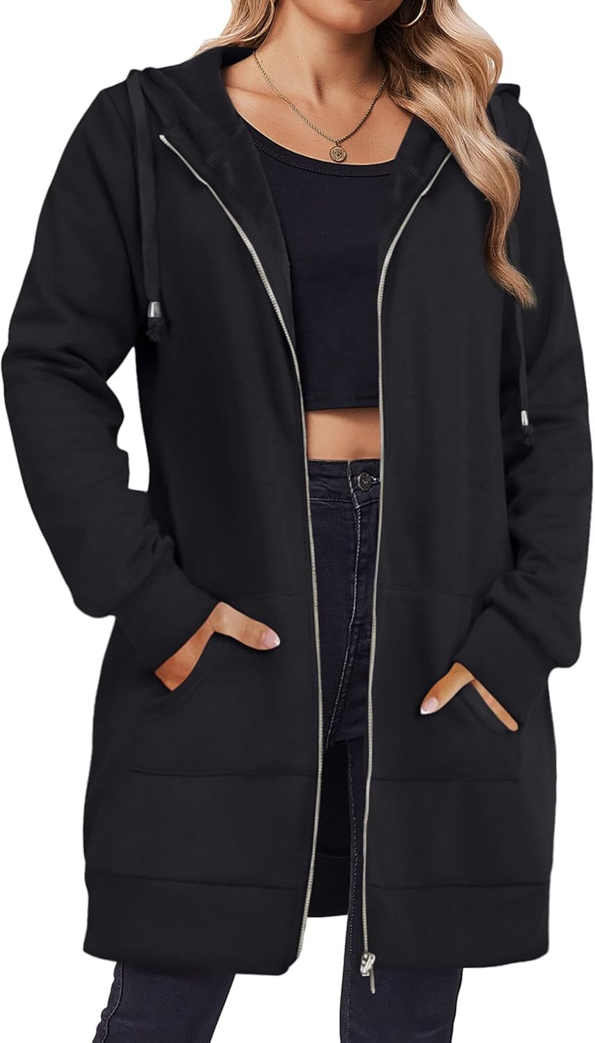 Zeagoo Zip Up Hoodies For Women - Stylish Oversized Sweatshirts