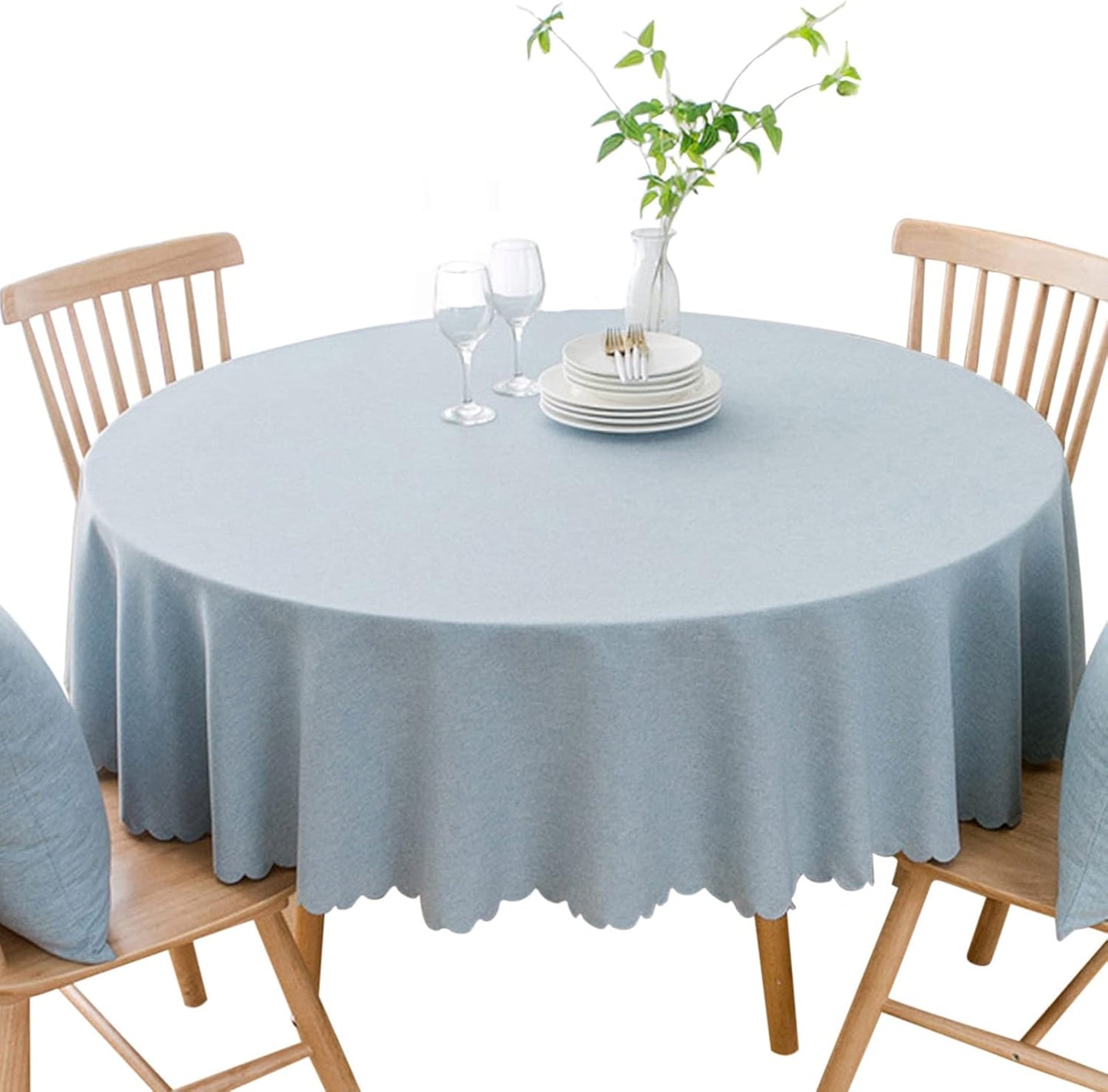 Round Waterproof Tablecloth for Kitchen and Dining Events