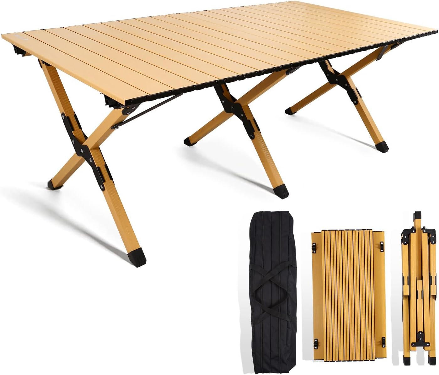 Lightweight Roll-Up Folding Camping Table for Outdoor Use