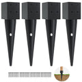 4x4 Fence Post Anchor Ground Spike - Stable, Corrosion Resistant