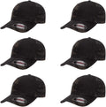 Stretch Fitted Wooly Combed 6-Panel Baseball Cap for Men - Structured