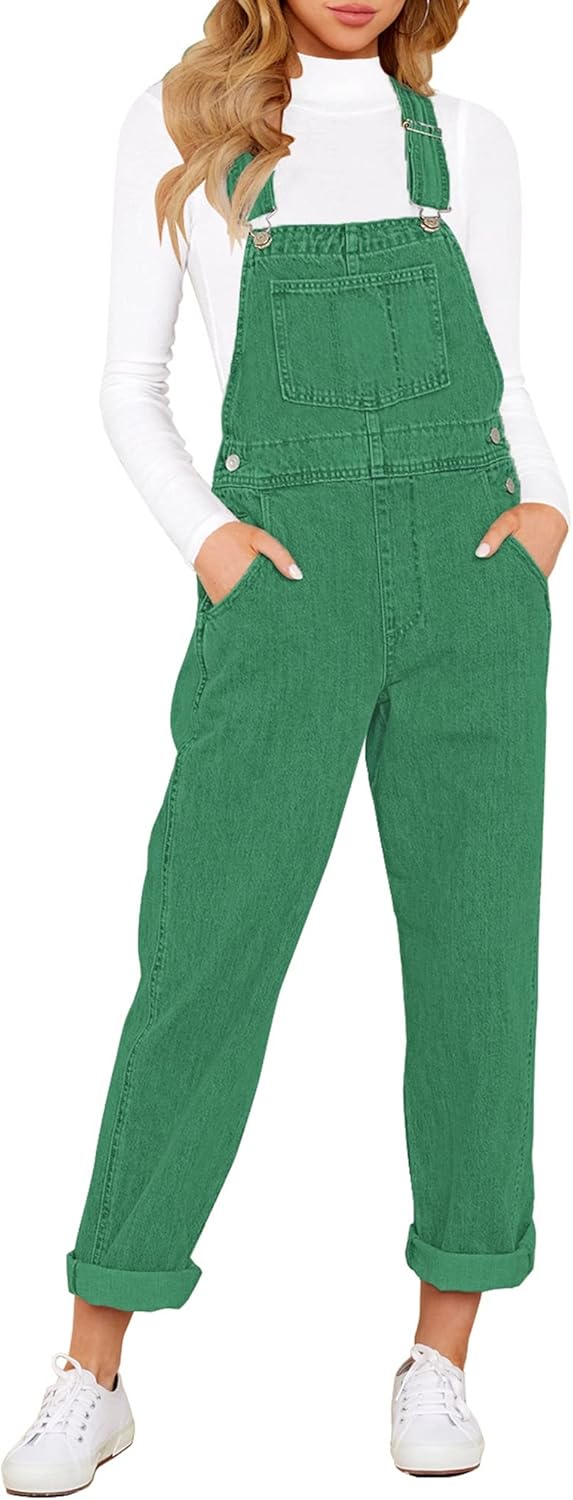 LookbookStore Women's Casual Stretch Denim Bib Overalls Pants