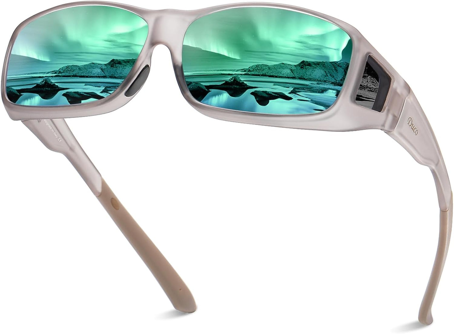 DUCO Polarized Wraparound Fitover Glasses for UV Protection