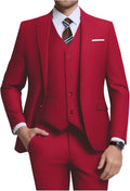 Men's 3 Piece Slim Fit Suit Set - Tailored Wedding & Business Look 80%