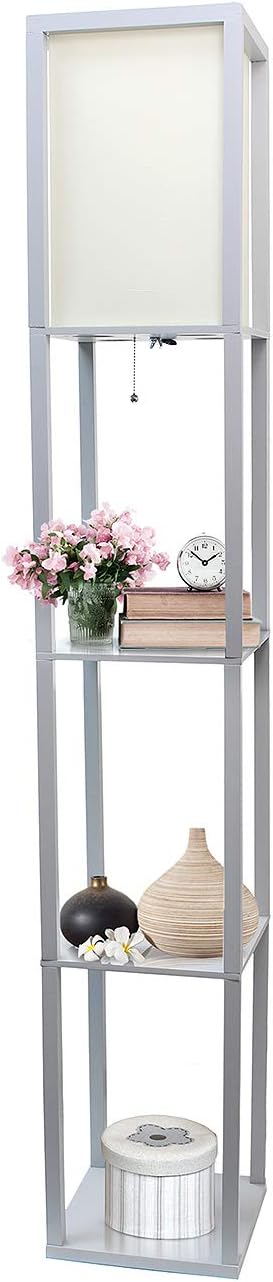 Modern Floor Lamp with Shelves for Stylish Home Organization