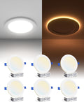 6 in LED Recessed Ceiling Light 6-Pack - Dimmable 5CCT with Night