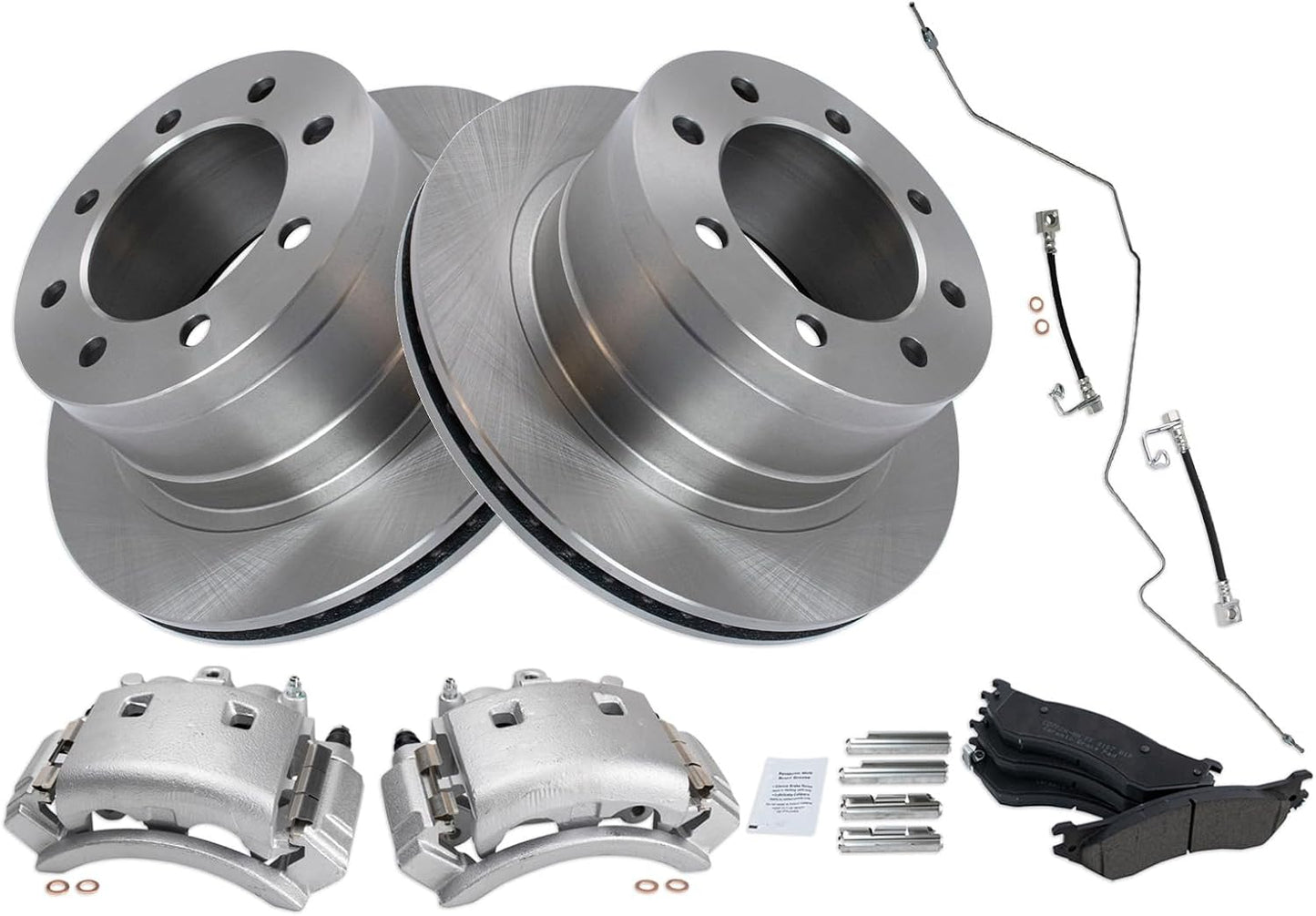 TRQ Rear Brake Pad & Rotor Kit for 2003-2008 Dodge Ram 3500