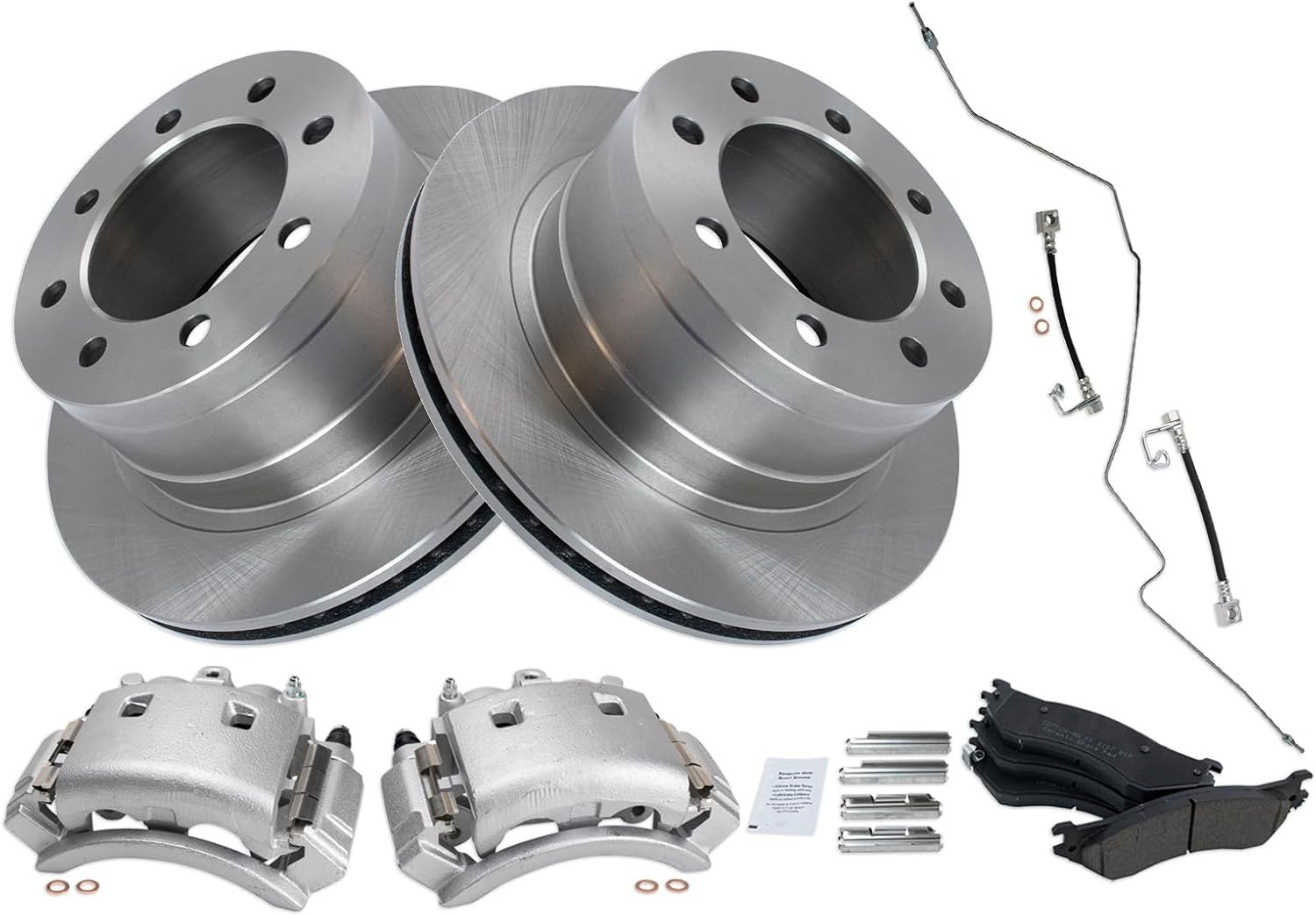 TRQ Rear Brake Pad & Rotor Kit for 2003-2008 Dodge Ram 3500