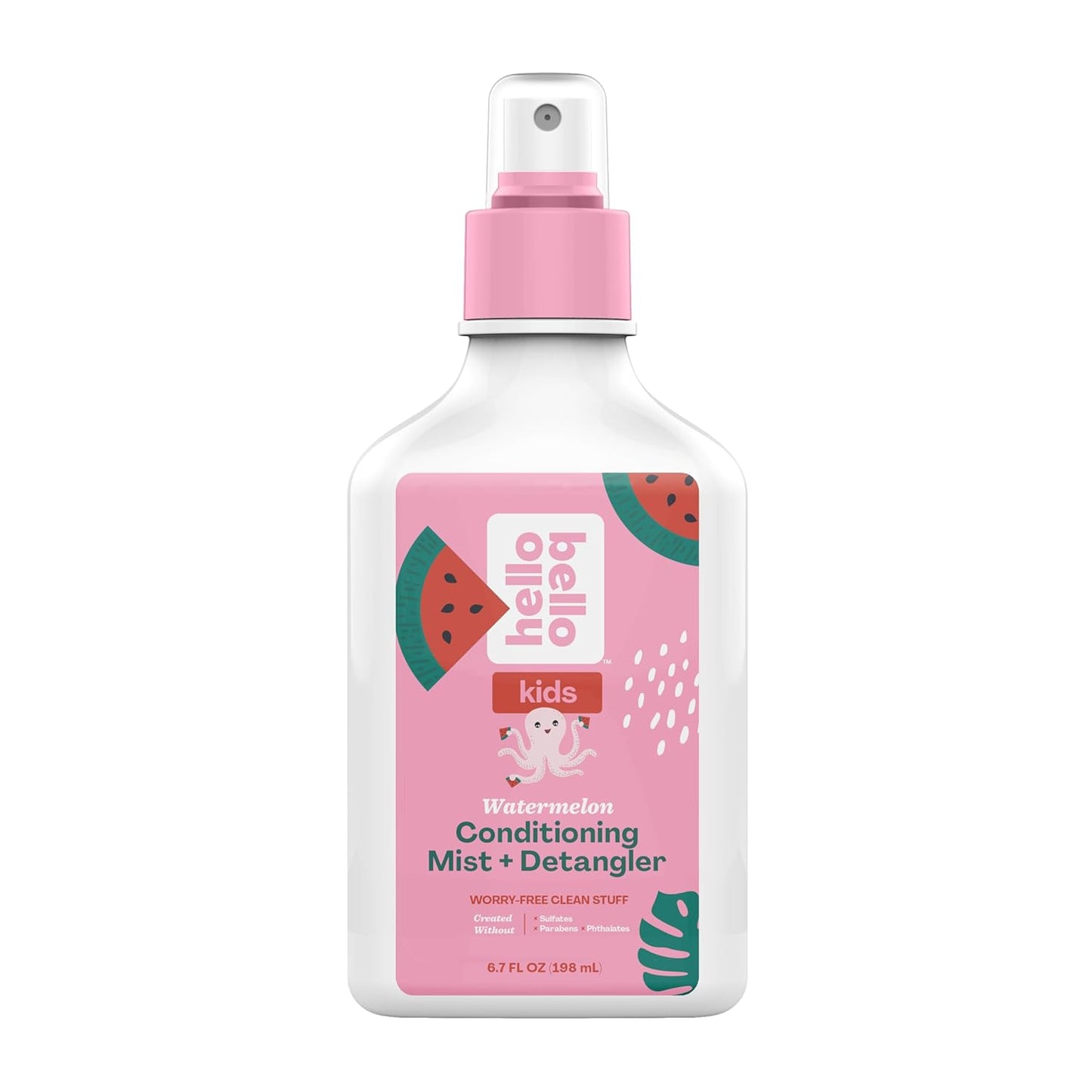 Hello Bello Kids Detangler Spray, Non-Greasy Conditioning, Watermelon Scent, 6.7oz
