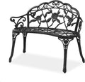 VINGLI 38.5in Patio Park Garden Outdoor Metal Rose Bench