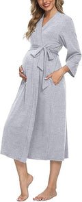 Maternity Sleepwear Nightgown Kimono Robe - Comfortable Nursing Wear