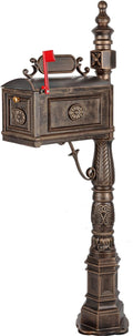 Barcelona Decorative Post Mailbox: Heavy Duty Cast Aluminum
