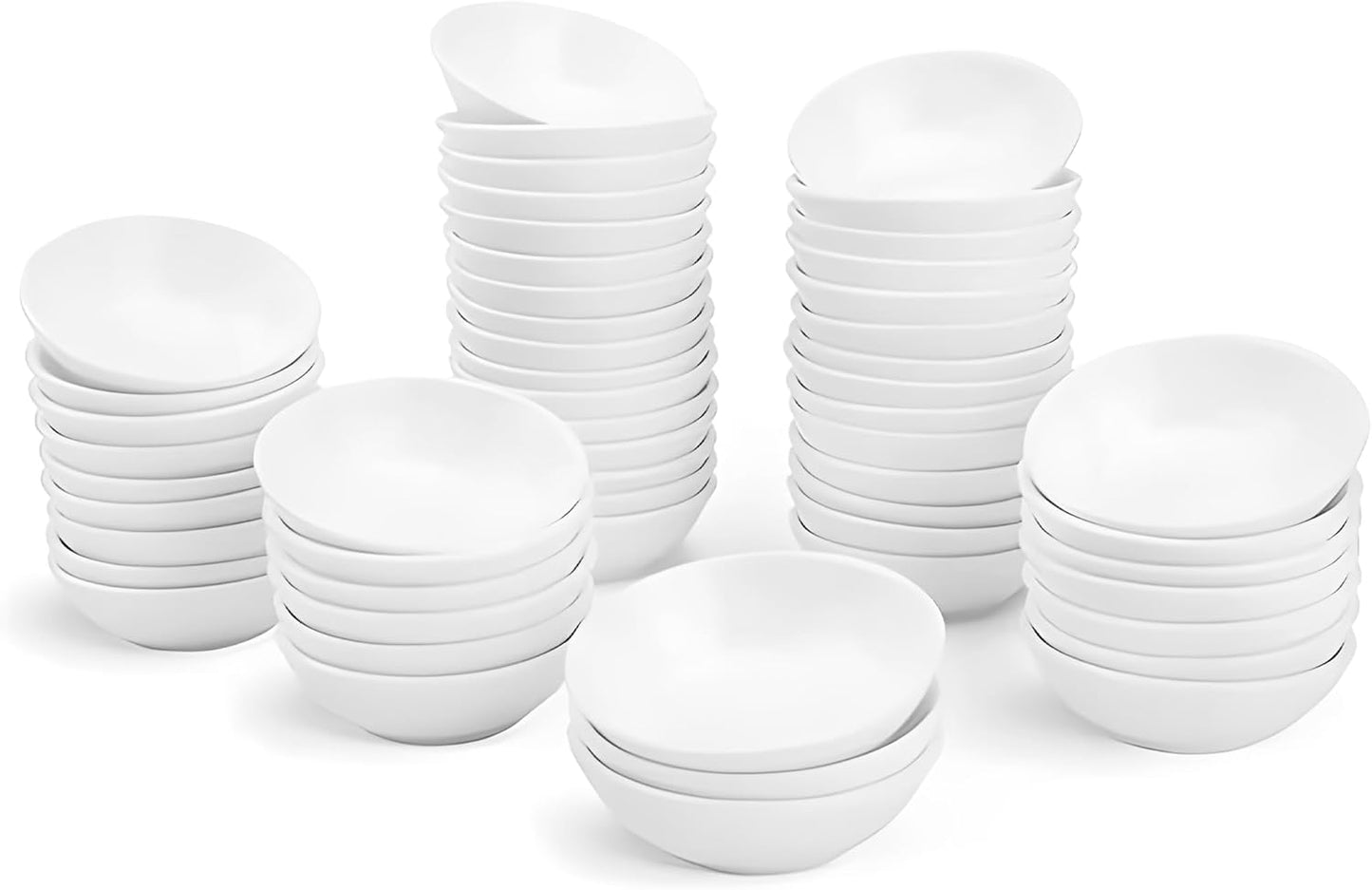 UIBFCWN 55 Pack Ceramic Dipping Bowls for Sauces and Appetizers