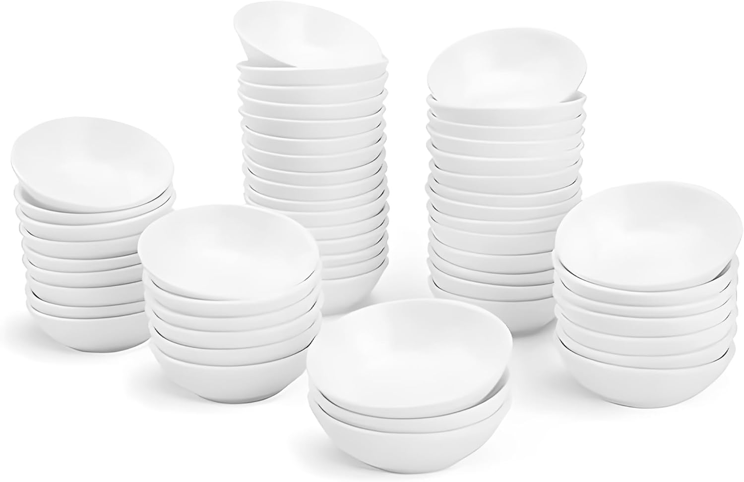 UIBFCWN 55 Pack Ceramic Dipping Bowls for Sauces and Appetizers