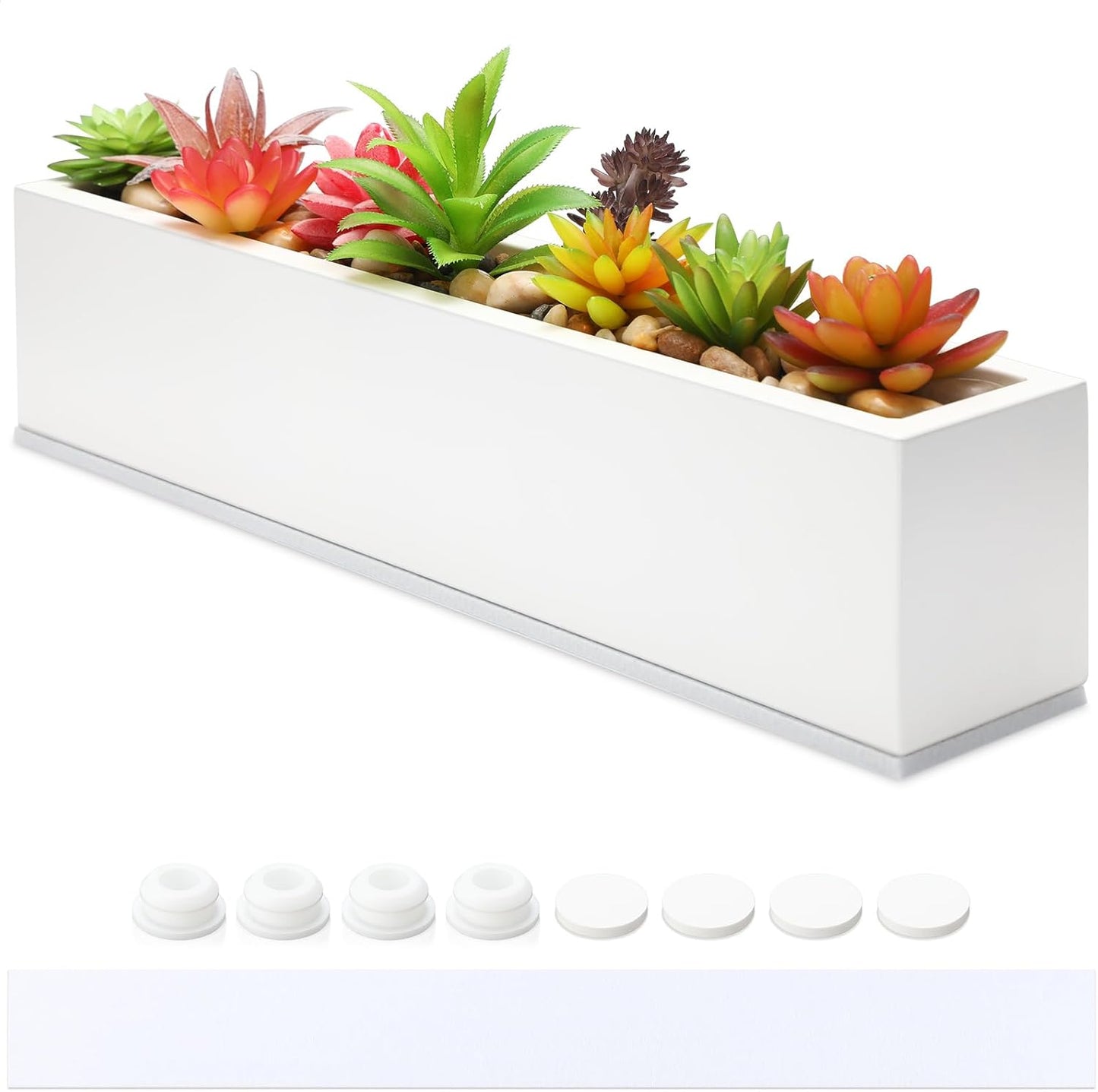 Modern Rectangular Planter Box for Indoor Herb Garden Use
