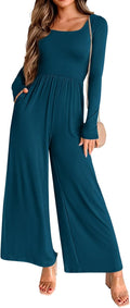 KIRUNDO Long Sleeve Jumpsuit for Women - Lightweight AllDay Comfort