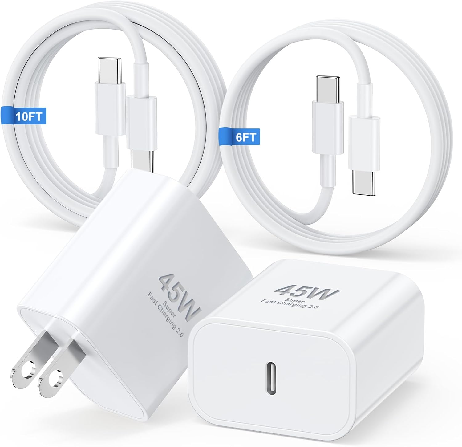 45W Fast Charger Set for iPhone & Android