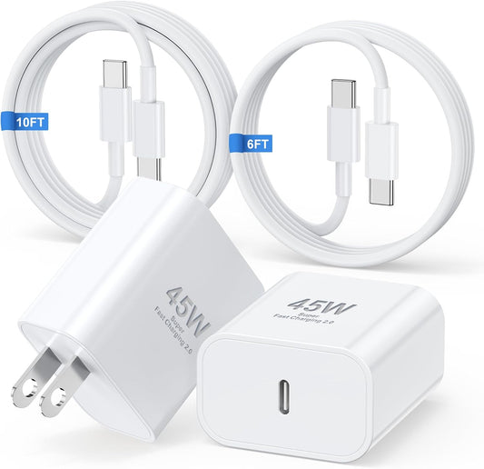 45W Fast Charger Set for iPhone & Android