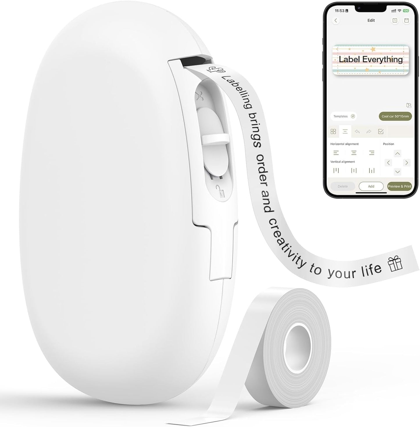 Versatile SUPVAN Bluetooth Label Maker: Organize Effortlessly