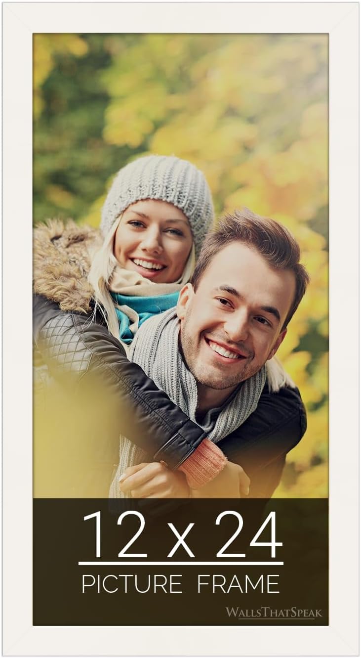 12x24 White Picture Frame for Puzzles, Posters, and Photos