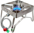 Stainless Steel High Pressure 1-Burner Outdoor Propane Cooker - 65,000
