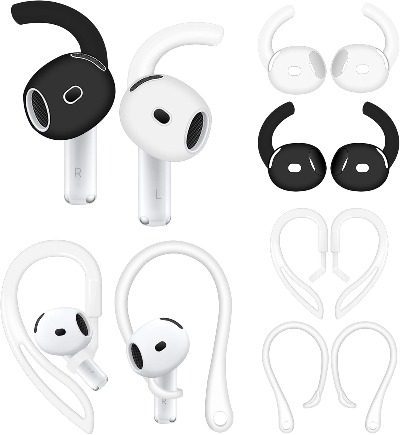 Anti-Slip AirPods 4 Sport Hooks & Ear Tips Kit