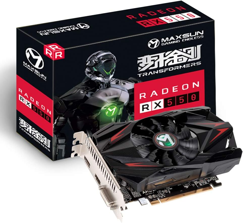 Maxsun AMD Radeon RX 550 4GB GDDR5 GPU | Gaming Graphics Card