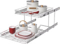 OCG 2 Tier Pull Out Cabinet Organizer (21.5in W x 21in D) - Smooth
