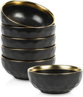 Ceramic Salad Bowls Set - 24 oz Fluted Stoneware Bowls (Set of 6)