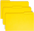 Smead File Folder Reinforced 1/3-Cut Tab Legal Size Yellow