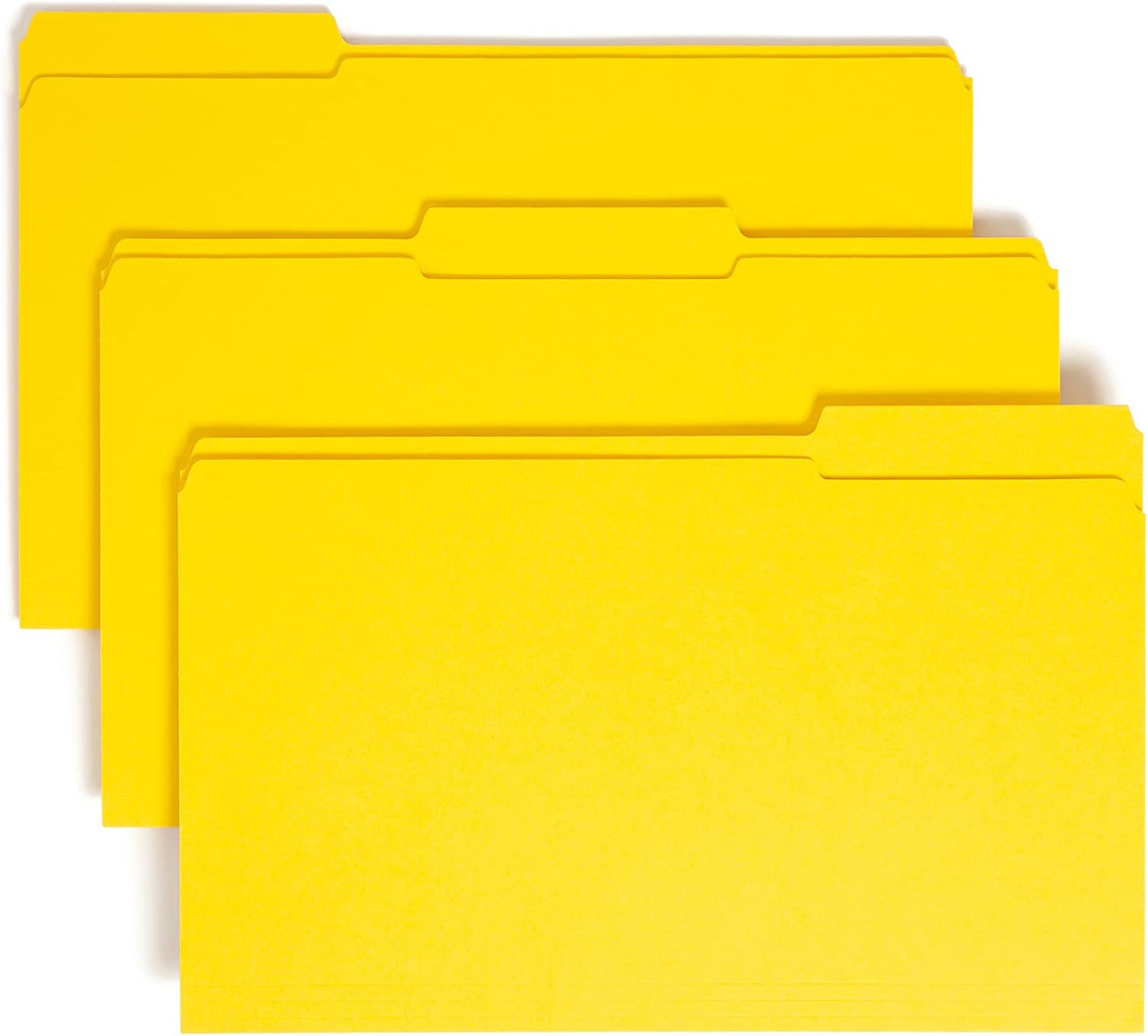 Smead File Folder Reinforced 1/3-Cut Tab Legal Size Yellow