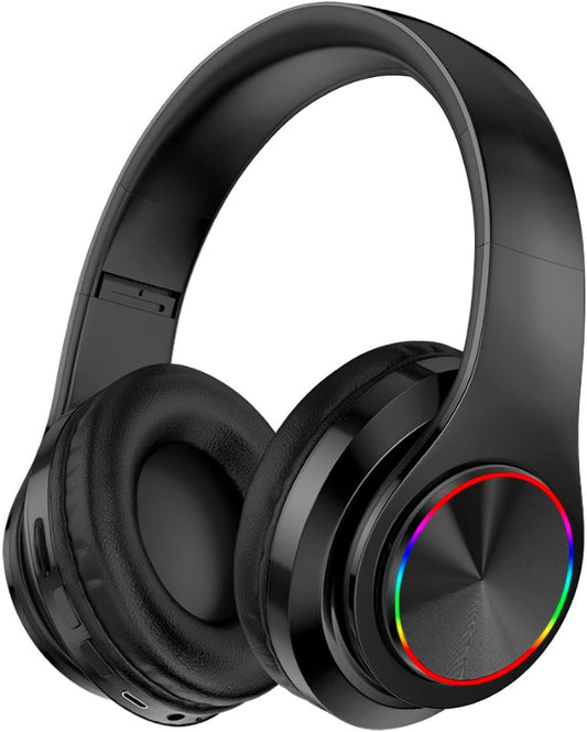 Fragolucyou Wireless Headphones - Colorful Lights, Bluetooth 5.0, Stereo Sound
