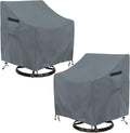 Outdoor Swivel Chair Cover 2 Pack - Waterproof, UV Resistant Fit