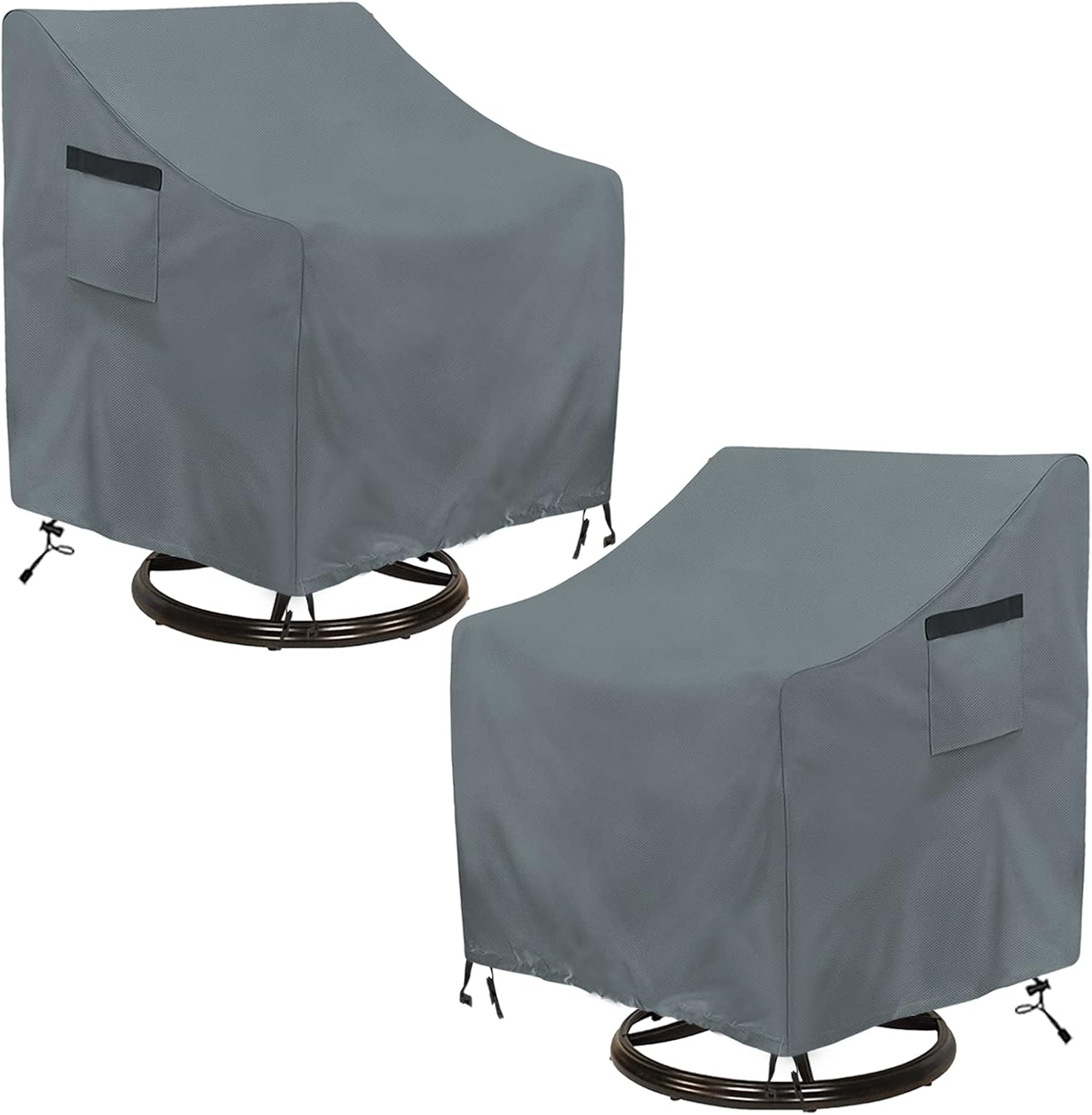 Outdoor Swivel Chair Cover 2 Pack for 30in L X 34in W Chairs