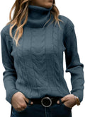 Elegant Women's Long Sleeve Turtleneck Sweater by Langwyqu