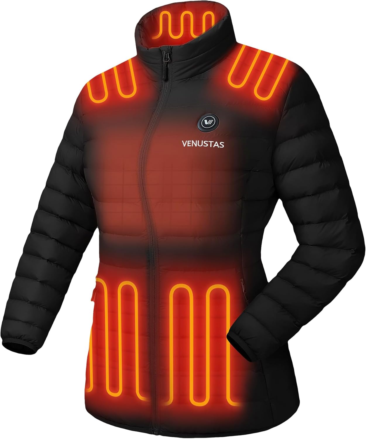 Venustas Women's Heated Jacket for Outdoor Camping and Hiking