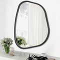 Black Asymmetrical Wall Mirror Large 20in x16in - Modern Irregular