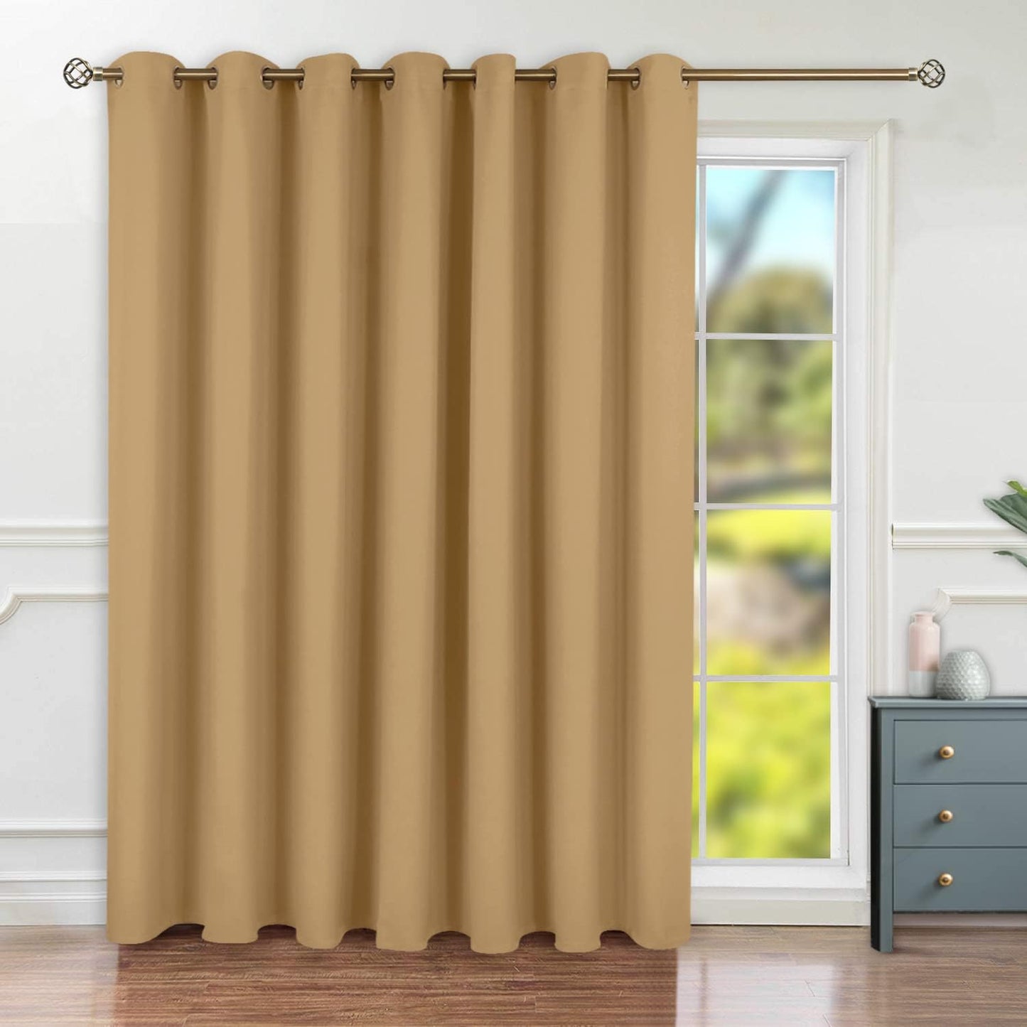 BGment Room Darkening Curtain for Sliding Glass Door 120 Inch