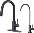 Kitchen Faucet and Water Filter Faucet Combo - Dual-Function Matte
