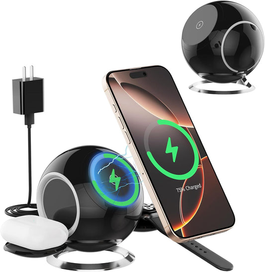 Wireless 3-in-1 Charging Stand for iPhone & AirPods - Fast Charge