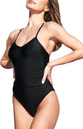 CUPSHE Women's One Piece Swimsuit V Neck Cutout - Tummy Control